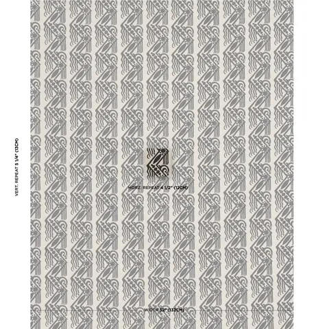 VENETIAN ZIG ZAG BLOCK PRINT_ BLACK ON NATURAL