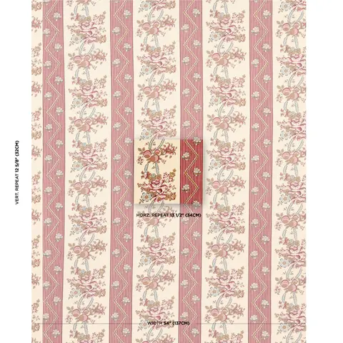 SYLVAIN FLORAL STRIPE_ ROUGE