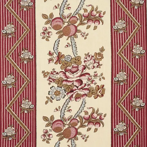 SYLVAIN FLORAL STRIPE_ ROUGE