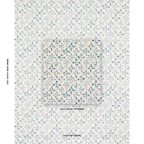 FRANCES FLORAL INDOOR/OUTDOOR_ BLUES