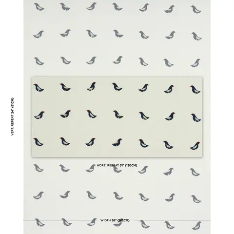 BIRDS HAND-BLOCK PRINT_ BLACK ON NATURAL
