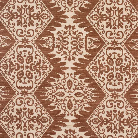 BERKELEY HAND PRINTED SILK_ CHESTNUT