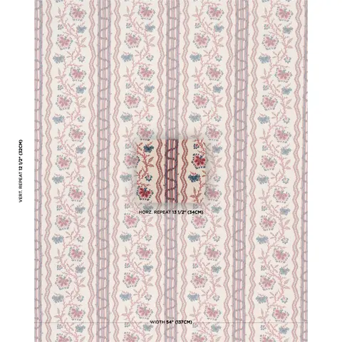 PARVATI FLORAL STRIPE_ VERMILION