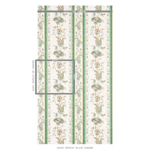 ELENA PAISLEY STRIPE_ GREEN