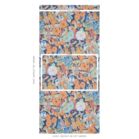 FAIRIE GARDEN_ ORANGE AND NAVY