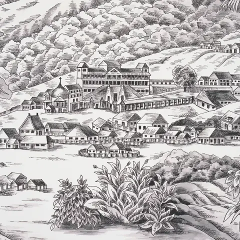 TOUSSAINT TOILE_ BLACK ON IVORY