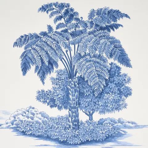 TOUSSAINT TOILE_ BLUE ON IVORY