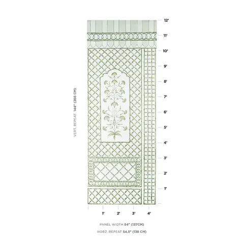 BAMBOO TRELLIS PANEL A_ GREEN