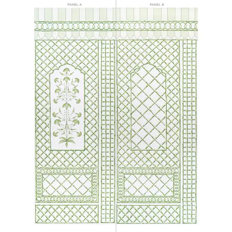 BAMBOO TRELLIS PANEL B_ GREEN