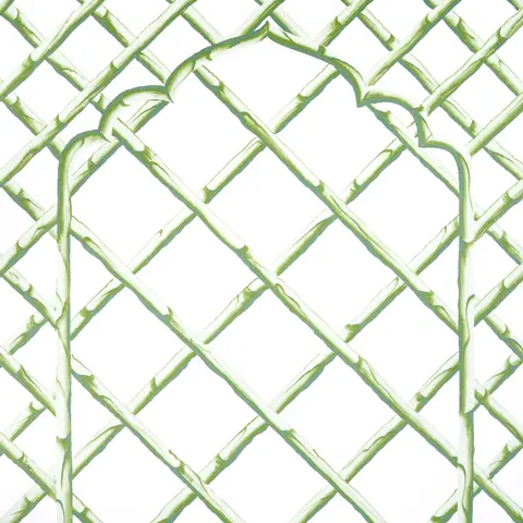 BAMBOO TRELLIS PANEL B_ GREEN