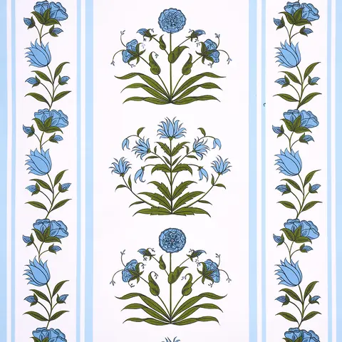 Poppy Stripes Wallpapers - Blue