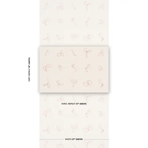 BUTCHER STRING_ RED AND WHITE ON IVORY