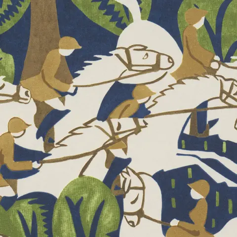 Margaret Schloeman's Fox Chase_ NAVY & GREEN