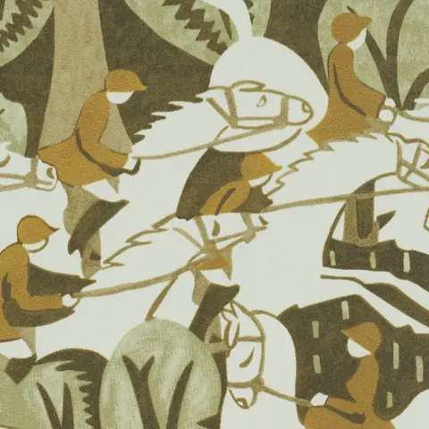 Margaret Schloeman's Fox Chase_ SAGE & SOFT BROWN