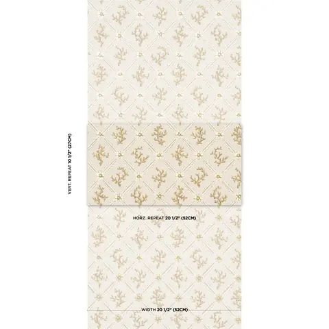 Corail Leaf Trellis_ CHAMPAGNE