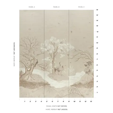 Birdsong 3 Panel Set_ IVORY