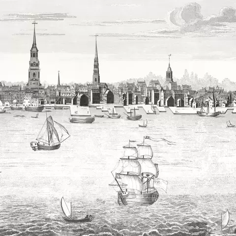 PHILADELPHIA HARBOR 3 PANEL SET_ BLACK