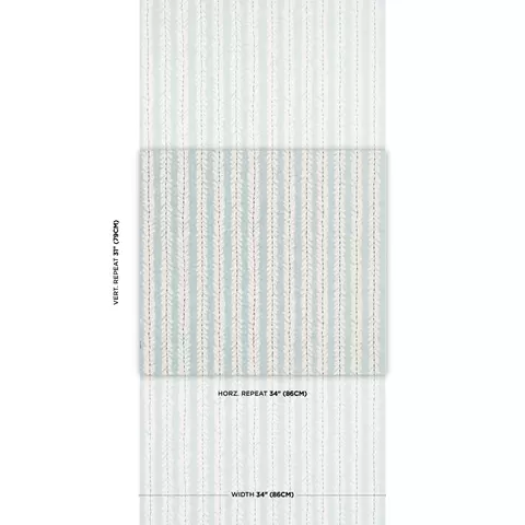 WOODPERRY HAND PRINTED SISAL_ WATER BLUE