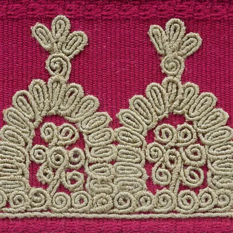 Noelia Embroidered Tape_ GARNET