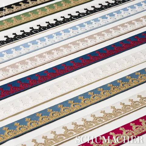 Noelia Embroidered Tape_ GARNET