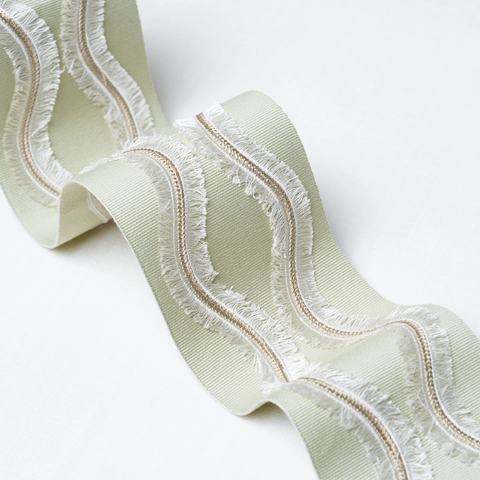OGEE EMBROIDERED TAPE_ SEAGLASS