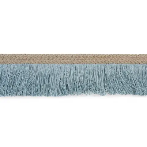 BRAIDED LINEN FRINGE_ SKY