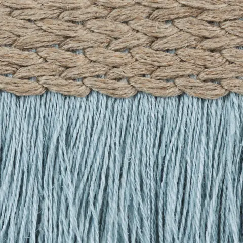 BRAIDED LINEN FRINGE_ SKY