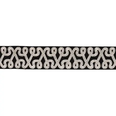 FREEFORM EMBROIDERED TAPE_ BLACK