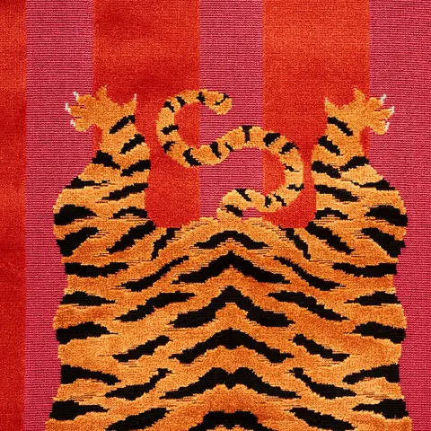 JOKHANG TIGER VELVET_ RED & PINK