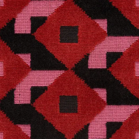 DAZZLE SHIP VELVET_ PINK & BLACK