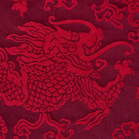 RUAN DRAGON DAMASK_ GARNET