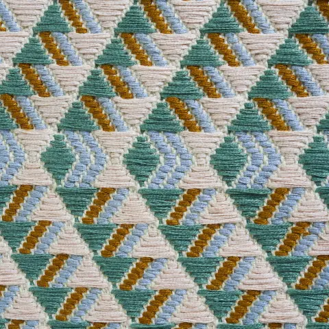 AMATES HAND WOVEN BROCADE_ DUCK EGG