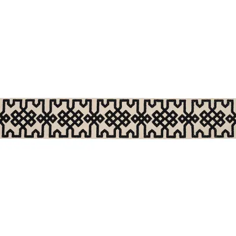 Knotted Trellis Tape_ BLACK ON UNBLEACHED