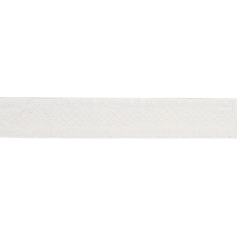 KNOTTED TRELLIS TAPE_ WHITE ON WHITE