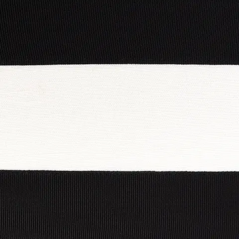 RIBBON APPLIQUÉ PANEL_ BLACK ON IVORY