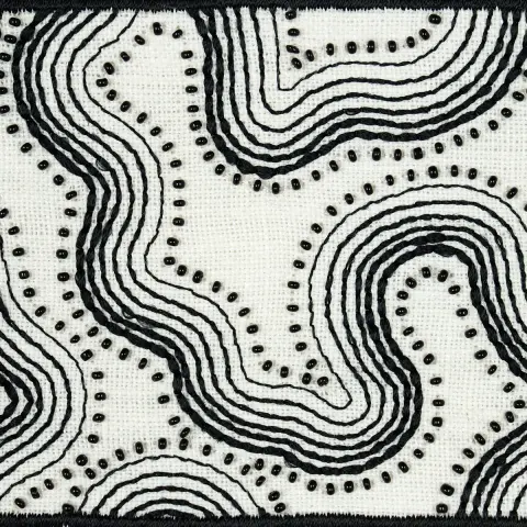 Topo Beaded Tape_ BLACK & WHITE
