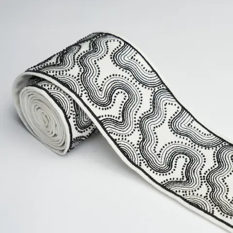 Topo Beaded Tape_ BLACK & WHITE