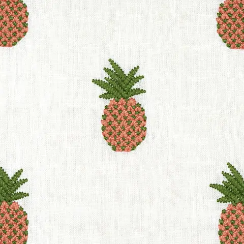 PINEAPPLE EMBROIDERY_ APRICOT ON IVORY
