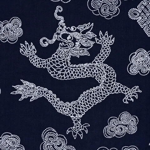 DRAGON EMBROIDERY_ NAVY