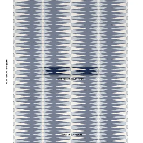 BACKGAMMON CUT VELVET_ BLUE