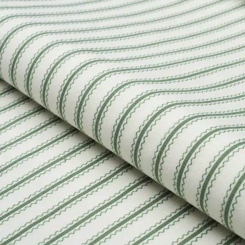 BIRDIE TICKING STRIPE_ LEAF GREEN