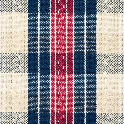 FONDA HAND WOVEN PLAID_ ROUGE & NAVY