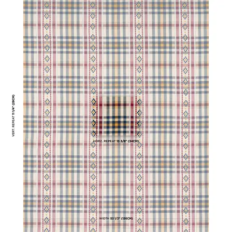 HUTTON HAND WOVEN CHECK_ ROUGE & NAVY