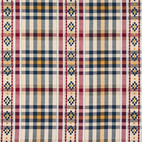 HUTTON HAND WOVEN CHECK_ ROUGE & NAVY