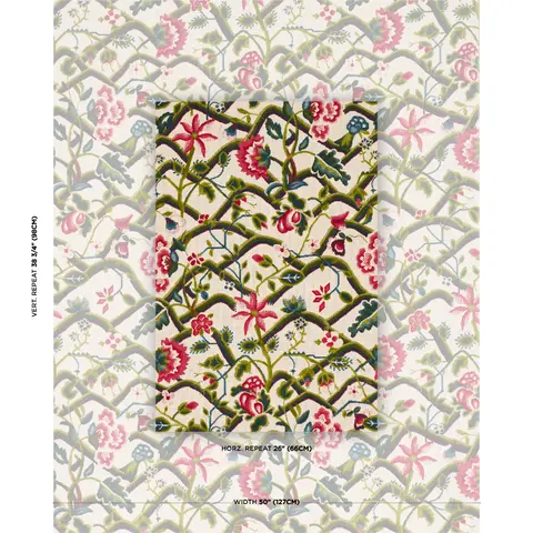 JACOBEAN GARDEN VELVET_ MULBERRY & LEAF