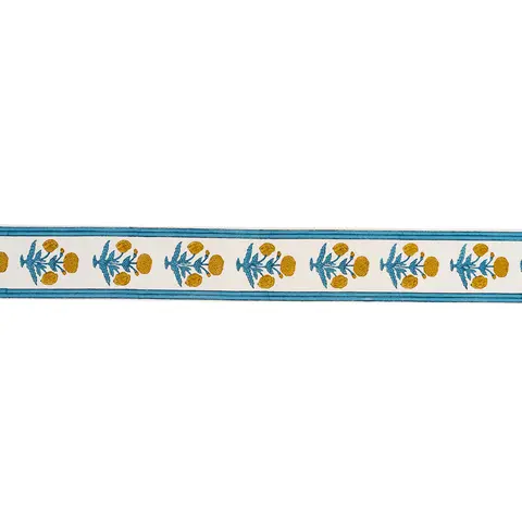 POPPY HAND BLOCK TRIM_ BLUE