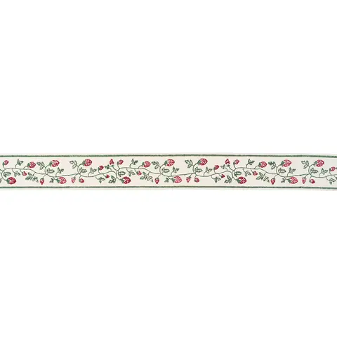 STRAWBERRY TRAIL HAND BLOCK TRIM_ DARK GREEN