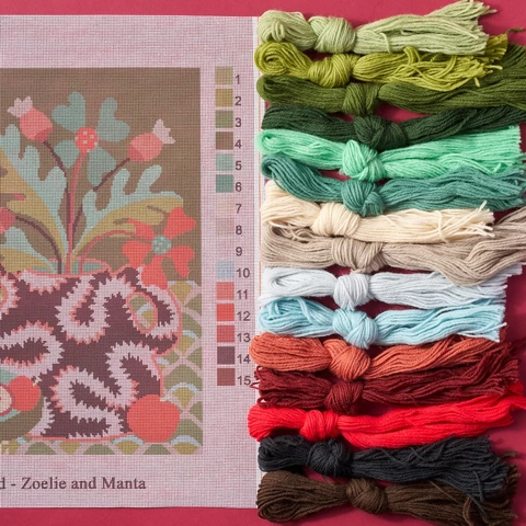 Zoelie & Manta Needlepoint Kit_ MULTI