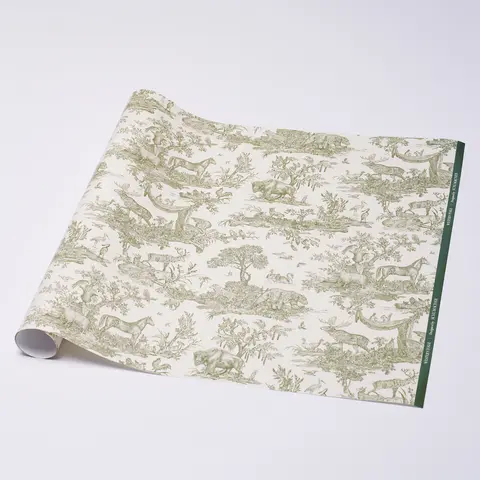 Western Toile Wrapping Paper_ OLIVE
