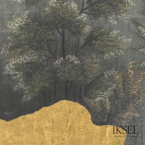 JAPANESE MOUNTAINS_ CRACKLED GOLD